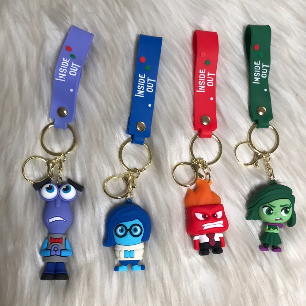 Inside out keychains lot of 4